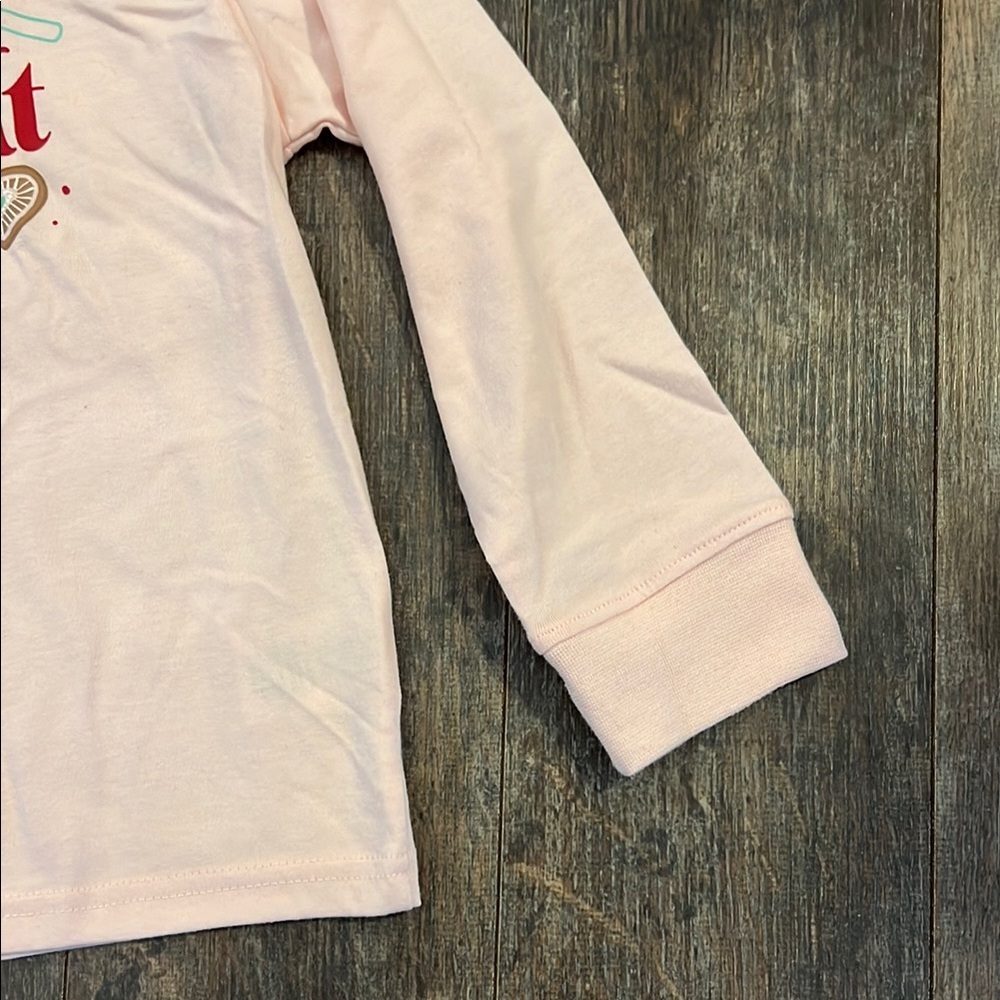 Carter's Pink Long Sleeve Tee - Festive Text Design - Picture 3 of 5